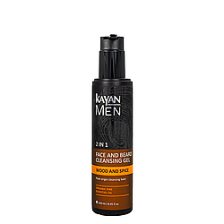 Очищаючий гель для обличчя та бороди Kayan Men Face And Beard Cleancing Gel 2 1 250 мл