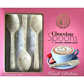 Шоколадні рукавиці Bolci Chocolate Spoons Strawberry Vanilla 54g