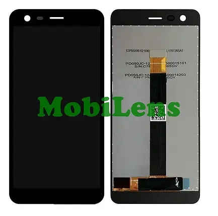 Nokia 2, TA-1023, Nokia N2 Dual Sim TA-1029, TA-1035 Дисплей + точскрин (модуль) чорний Original *PRC, фото 1