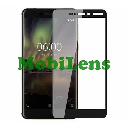Nokia 6.1, 2018, TA-1043, TA-1045, TA-1050 Захисне скло чорне, фото 1