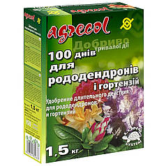 Добриво для рододендронів та гортензії 100 днів 17-5-14 Agrecol, 1.5 кг