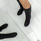 Жіночі чоботи зимові на невисокому підборі з натуральної шкіри 36-41, фото 4