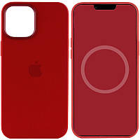 Чехол Silicone case (AAA) full with Magsafe and Animation для Apple iPhone 15 Pro Max (6.7") Червоний / Guava