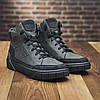 Чоловічі зимові шкіряні черевики, кросівки (натуральна шкіра) хакі на хутрі, чоловіче взуття на зиму, розмір 40 41 42 43 44 45, фото 6