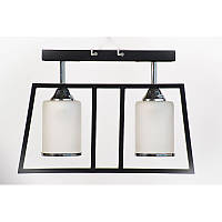 Люстра стельова на дві лампи Е27 чорно-біла (MD-11551-2-BK-WT)