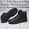 Чоловічі зимові шкіряні черевики, кросівки (натуральна шкіра) чорні на хутрі, чоловіче взуття на зиму, розмір 40 41 42 43 44 45, фото 5