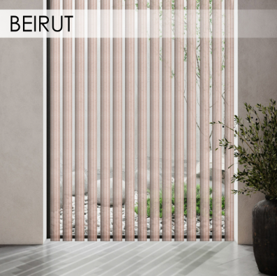 Вертикальні жалюзі для вікон 89 мм, тканина Beirut., фото 1