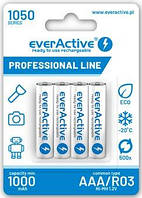 Батарейки аккумулятор everActive Ni-MH AAA/HR03 1000 mAh BL 4шт (Оригінал)