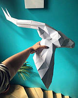Набір паперкрафт для створення 3Д фігури оригамі конструктор із картону паперу Papercraft Козуля