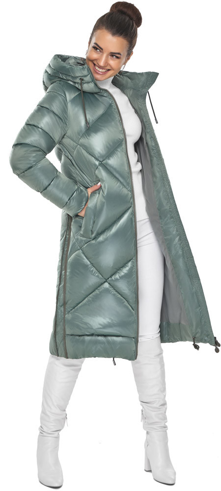 Куртка жіноча турмалінова на блискавці модель 51675