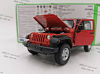 Model from Welly 2007 Jeep Wrangler, 1:24 scale, червоний, вік 3+