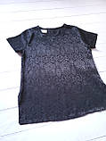 Блуза жіноча літня однотонна в узор Marks&Spenser Чорна, фото 3
