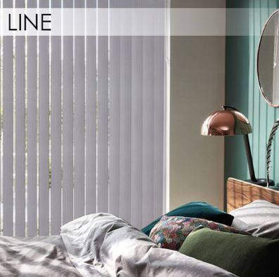 Вертикальні жалюзі для вікон 89 мм, тканина Line., фото 1