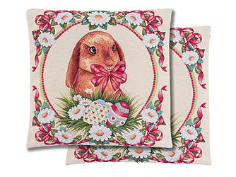 Наволочка гобелен rabbit 45x45 см
