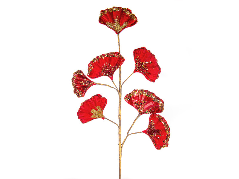 Декоративна гілочка гингко білоба 73см., фото 1