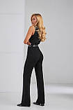 Чорні вязані брюки жіночі прямі люкс, фото 2