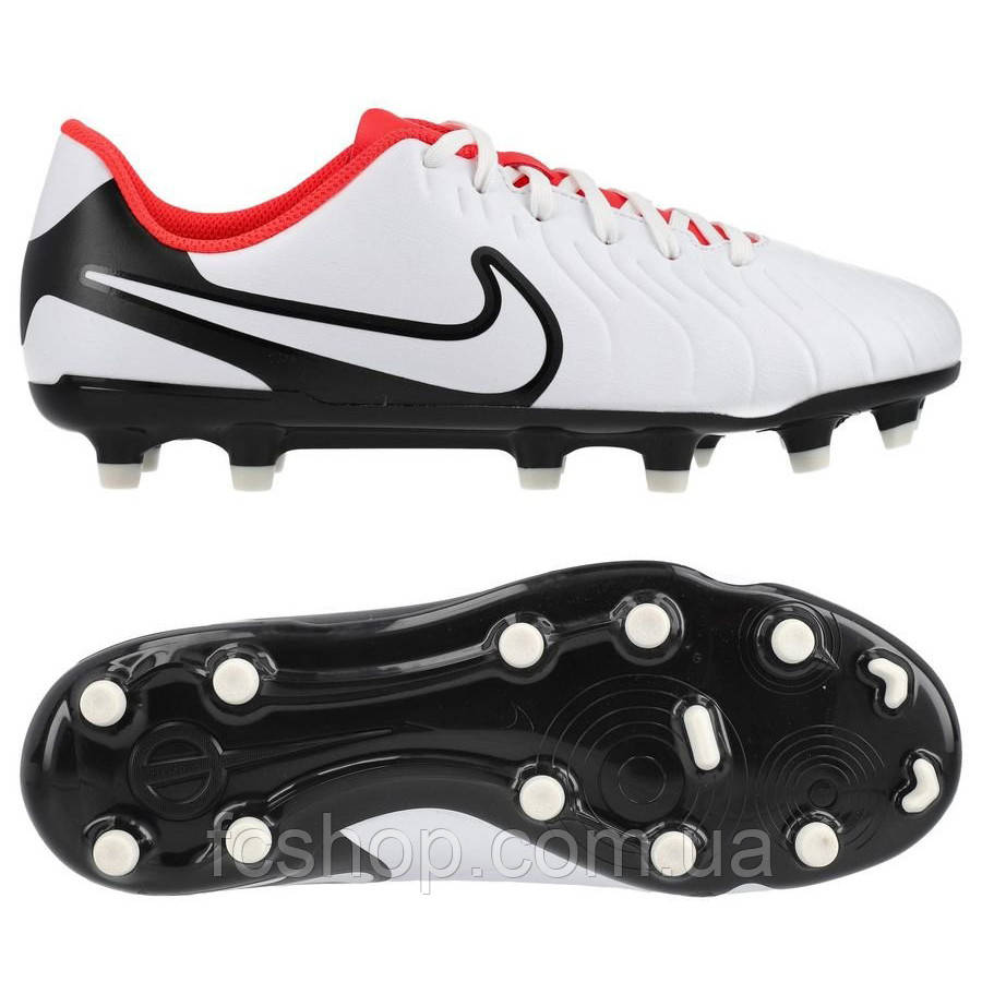 Дитячі бутси Nike Tiempo Legend 10 Club FG/MG Junior DV4352-100, Білий, Розмір (EU) — 32