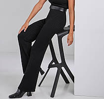 Чорні вязані брюки жіночі прямі люкс