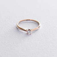 Золотое помолвочное кольцо с бриллиантом кб0266lg 16