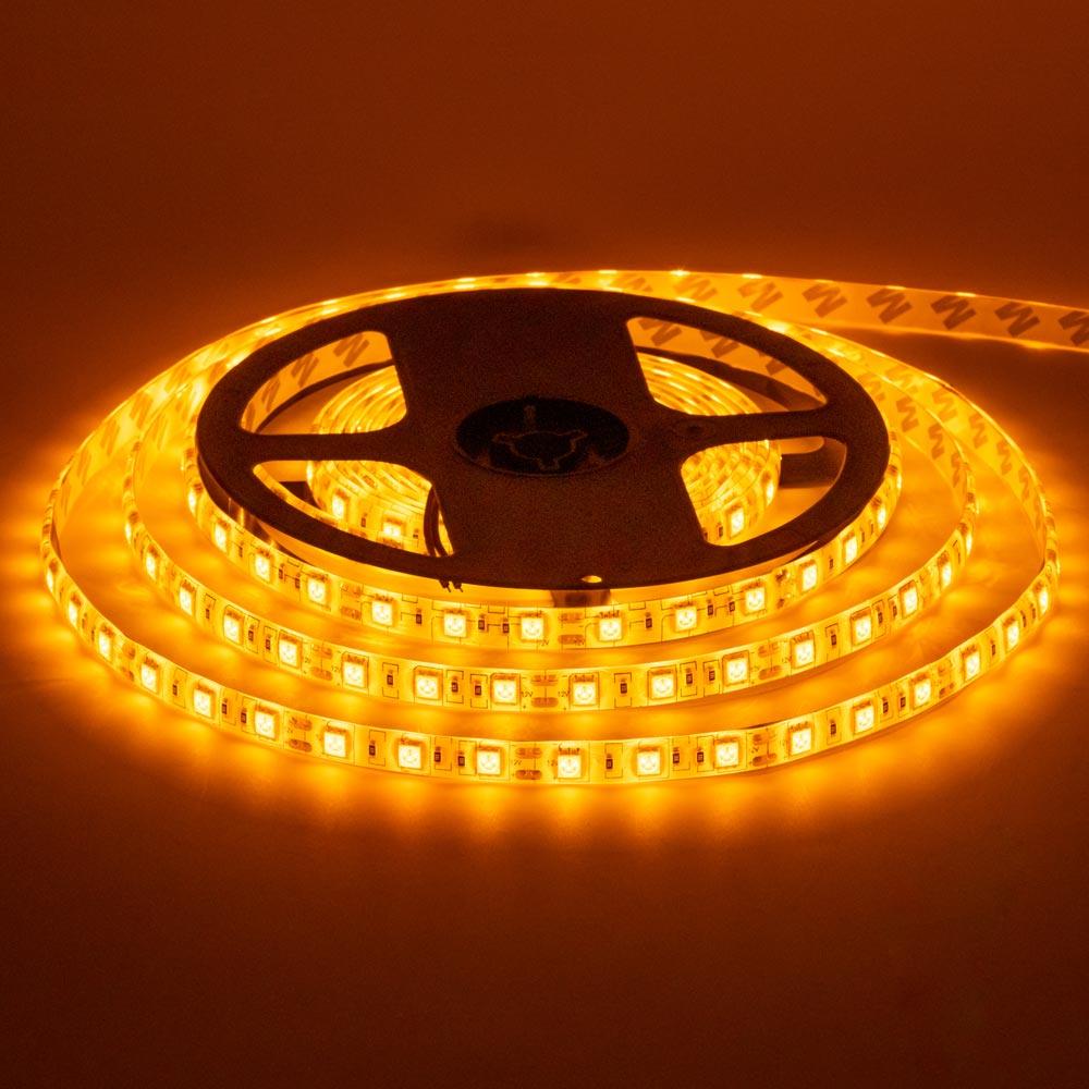 Світлодіодна стрічка жовта 12 V smd5050 60 LED/м IP65