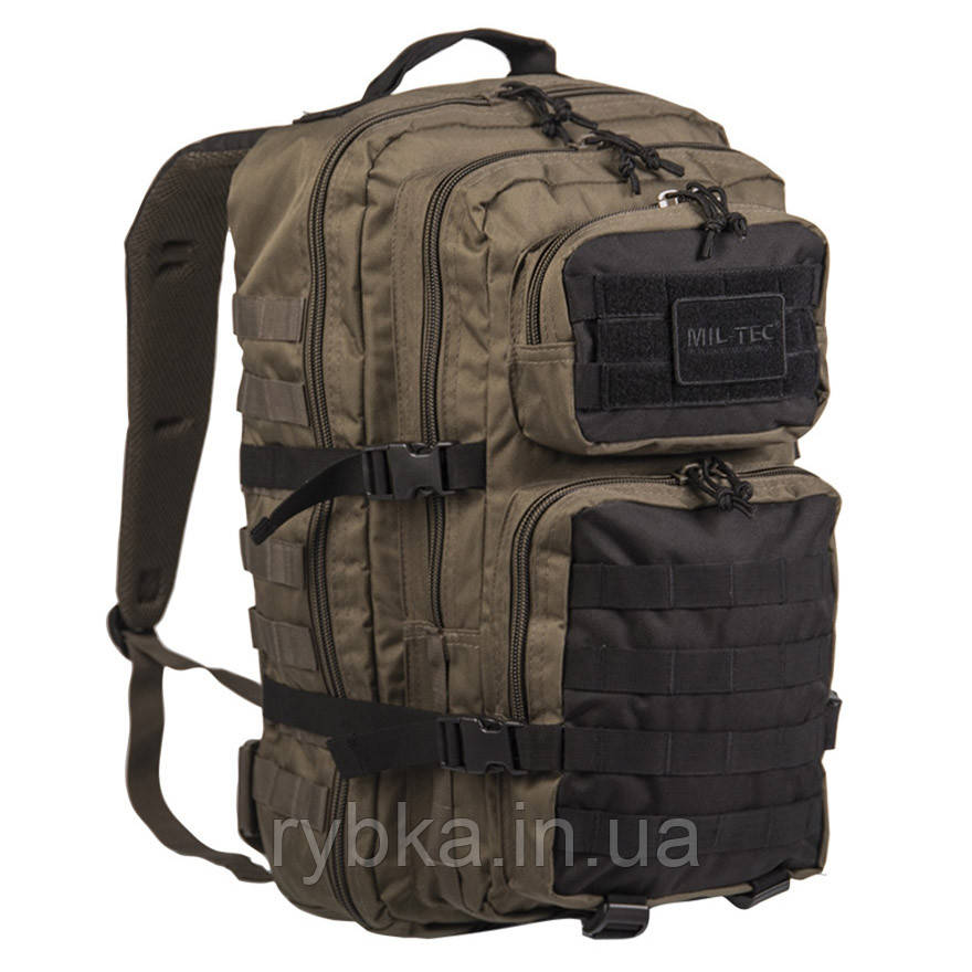 Рюкзак великий Mil-Tec 36л Ranger Green/black - штурмовий