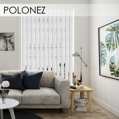 Вертикальні жалюзі для вікон 89 мм, тканина Polonez., фото 1