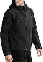 Куртка на флісі Soft Shell чорна М розмір