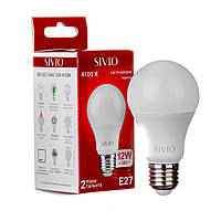 LED-лампа Е27 А60 12W нейтральна біла 4100К SIVIO
