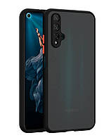 Протиударний чохол бампер для Huawei Nova 5T чорний матовий
