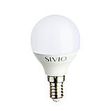 LED-лампа Е14 G45 5W нейтральна біла 4100К SIVIO, фото 3