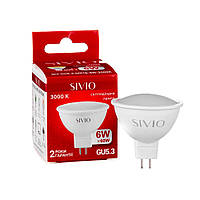 LED-лампа GU5.3 MR16 6W тепла біла 3000К SIVIO