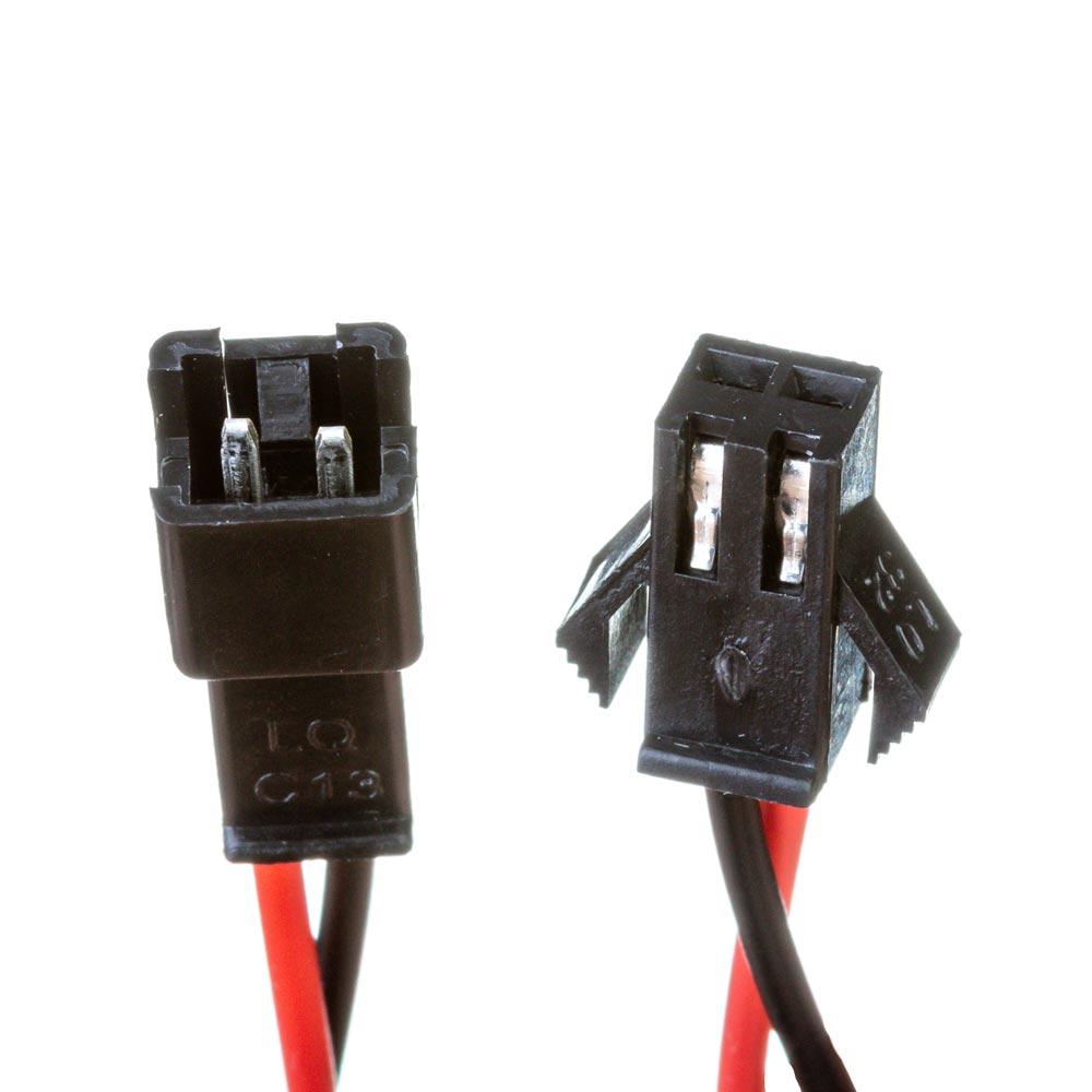Комплект конекторів для світлодіодної стрічки тато +ма 12 V 2pin чорний із затискачем