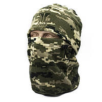 Комплект шапка + баф флісовий Caiman піксель