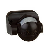Датчик руху для освітлення настінний накладний чорний 180° макс. 1200 Вт, фото 2
