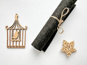 Войлок для рукоділля і творчості 2 мм Корея чорний меланж C-92, 110Х100 см