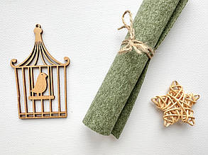 Войлок для рукоділля і творчості 2 мм Корея світло-зелений меланж C-123, 110Х100 см