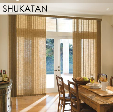 Вертикальні жалюзі для вікон 89 мм, тканина Shukatan., фото 1