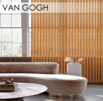 Вертикальні жалюзі для вікон 89 мм, тканина VanGogh., фото 1