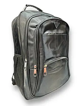 Рюкзак чорний спортивний міський 48*34 см на блискавці з кишенею Kay