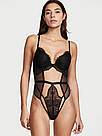 Мереживне боді Victoria's Secret Push-Up Cutout Lace Teddy, Чорне, фото 2