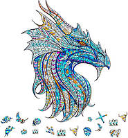 Дерев'яні пазли KAAYEE головоломка-воїн-дракон, дерев'яна головоломка із зображенням тварин унікальної ф