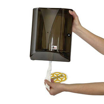 Пластиковий диспенсер для рулонних паперових рушників, прозорий димчастий Afacan Plastik