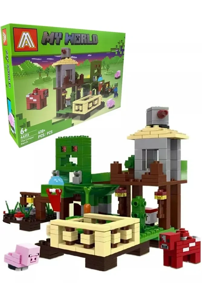 Конструктор набір Minecraft Майнкрафт Ранчо криперів 410 деталей