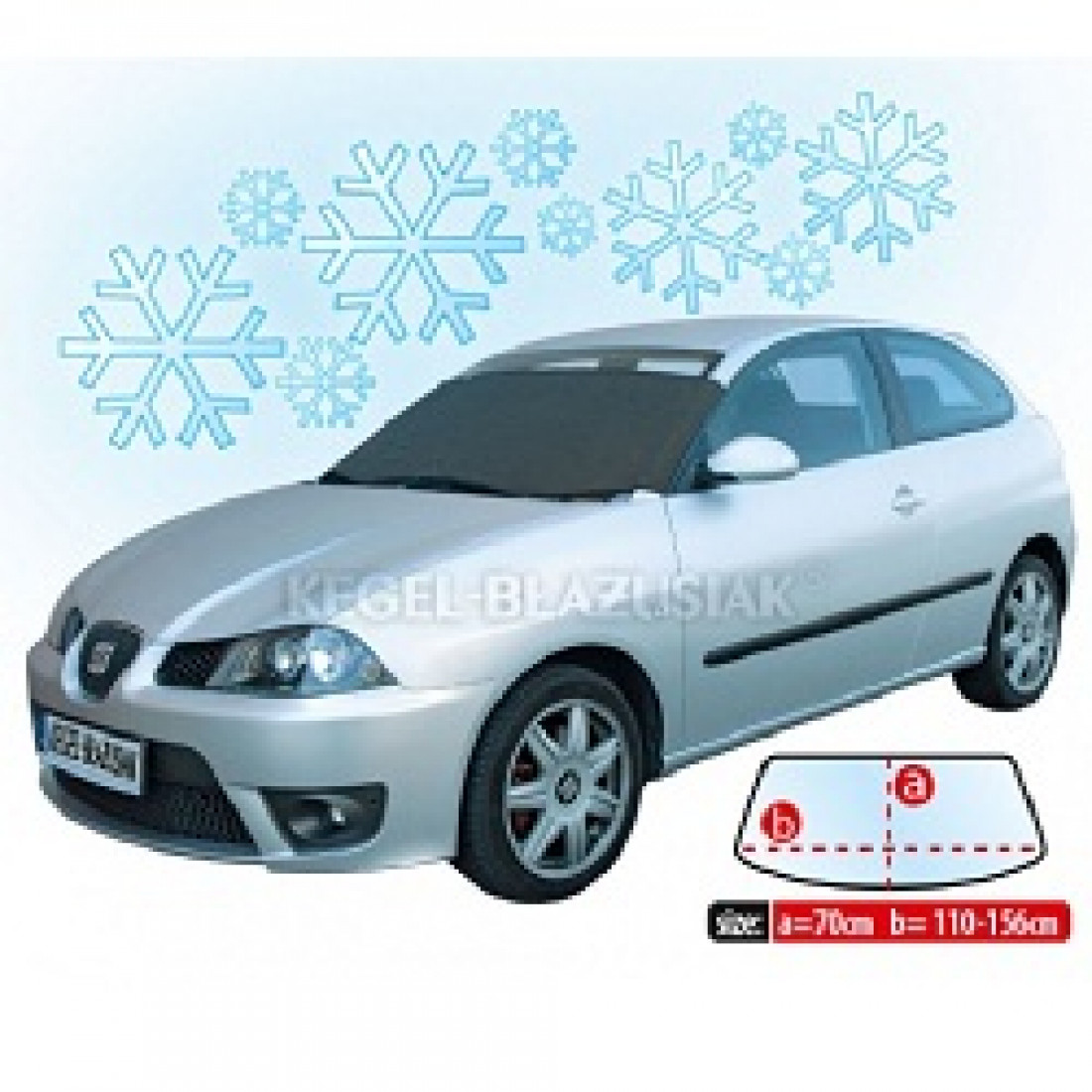 Чохол захисний від замерзання на лобове скло автомобіля 70 см Х 110-156 см, фото 1