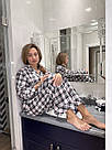 Фланелева Піжама Victoria's Secret Flannel Long Pajama Set, Сіра в клітку, фото 2