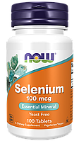 Now foods selenium 100 mcg 100 таблеток, now селен без дрожжей 100 мкг 100 таблеток