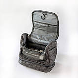 Дорожній органайзер для засобів гігієни сірий, фото 3