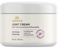 Крем для суставов с глюкозамином и босвеллия, Joint Cream with Glucosamine & Boswellia, Swanson, 118 мл