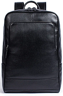 Чоловічий шкіряний рюкзак для ноутбука чорний Tiding Bag чоловічі рюкзаки з натуральної шкіри