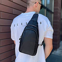 Мужской кожаный рюкзак на одну шлейку Tiding Bag M38-8151A